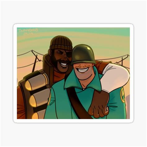 Tf2 Soldier And Demoman Sticker For Sale By Twinvenus Redbubble