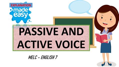 Melc Quarter 3 English 7 Passive And Active Voice Lesson 1 Teacherworx Youtube
