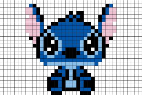 Pixel art · loisir créatif · mosaïque · fun. stitch | Pixel art, Dessin petit carreau, Stitch disney