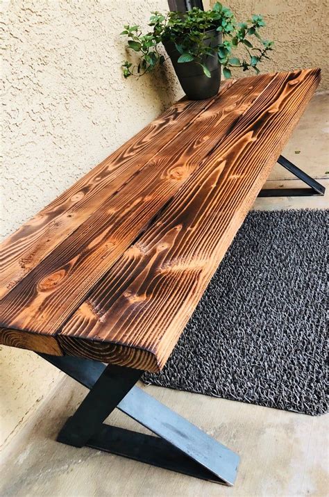 Simple modern reclaimed wood coffee table with pipe legs. Custom Mid Century Modern Steel Table Legs. Dining, coffee, end tables. Sold in pairs in 2020 ...
