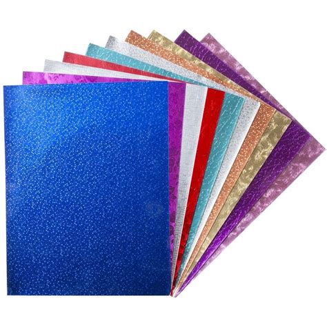 Hygloss Metallic Foil Paper 10 X 13 Inches Assorted Colors Pk Of 25