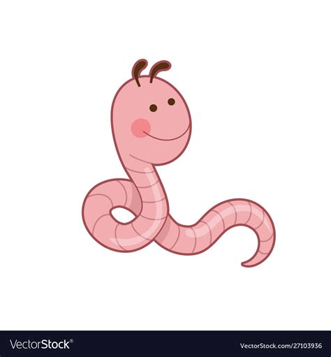 Small Worm Royalty Free Vector Image Vectorstock