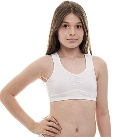 Beginners Crop Top Cotton Lycra Training Bra For Teen Girls Babe Women White Walmart Com