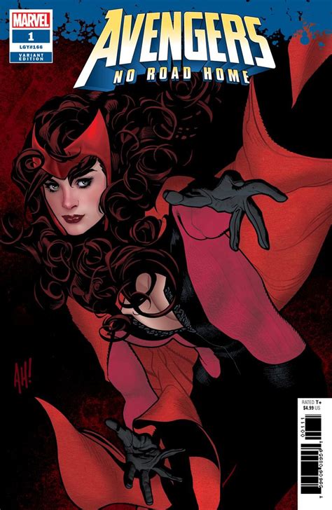variant comic book covers — this is the adam hughes variant cover for scarlet witch marvel