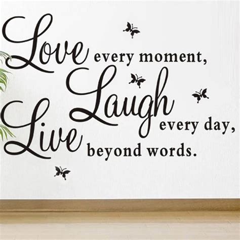 Buy Live Laugh Love Butterfly Flower Wall Art Sticker