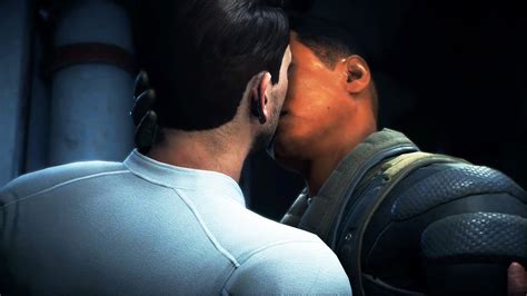 Mass Effect Andromeda Scott X Reyes First Kiss Youtube