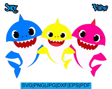 Baby Shark Svg Digital Download Or For Cricut Silhouette Vector File Svg Dxf Pdf Eps