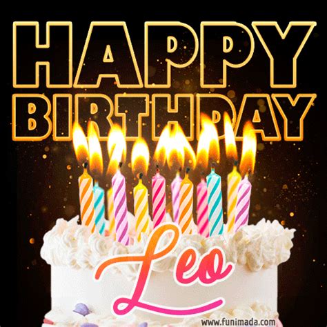 Do you have a leo friend, family member, or s.o.? Leo - Animated Happy Birthday Cake GIF for WhatsApp ...