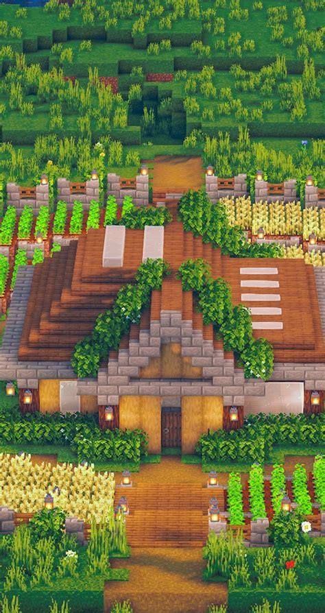 Minecraft Crop Farm House Build Minecraft Farm Minecraft Designs