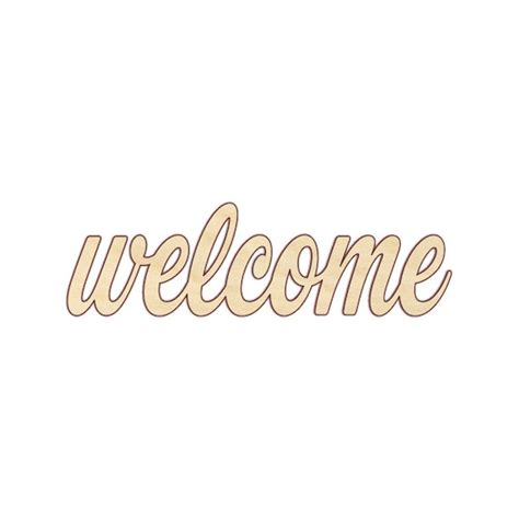 Welcome Sign Wood Cut Out 180102 Unfinished Wood Various