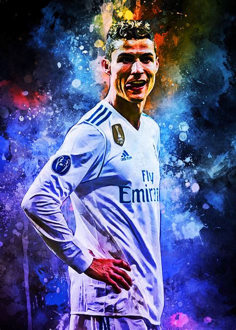 Cristiano Ronaldo Poster Frontline Art Tapestry Textile By Chris