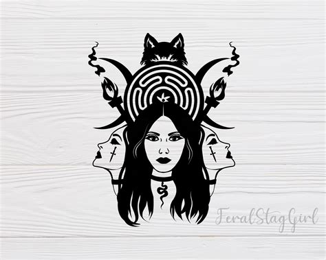 Hecate Godin Svg Heks Svg Gothic Svg Pagan Svg Pdf Etsy