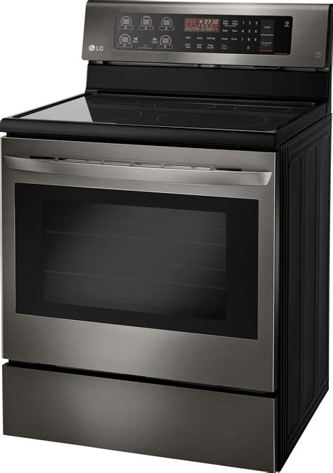 customer reviews lg 6 3 cu ft freestanding electric convection range black stainless steel