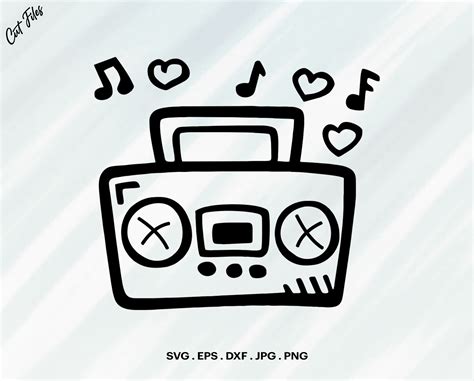 Vector Radio Boombox Svg Dxf Eps  Digital Download Silhoutte Svg