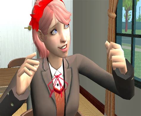 Sims 4 Doki Doki Literature Club Cc Hair Jescams