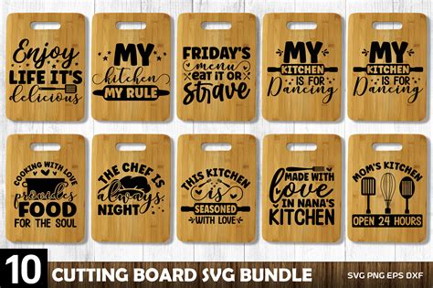 Cutting Board Svg Bundle Graphic By Craftygenius Creative Fabrica