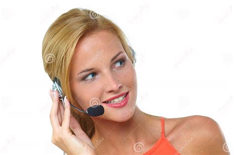 Women With Headset Stock Image Image Of Call Chat Network 29423805