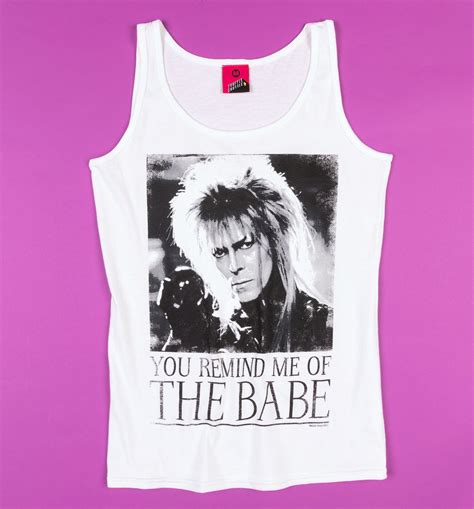 Womens White You Remind Me Of The Babe Bowie Labyrinth Fitted Vest