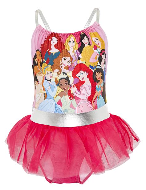 Disney Princess Swimming Costume One Piece Girls Swimsuit With Anna