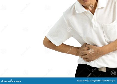 Middle Aged Man With Stomach Acheabdominal Painpainful In The Right