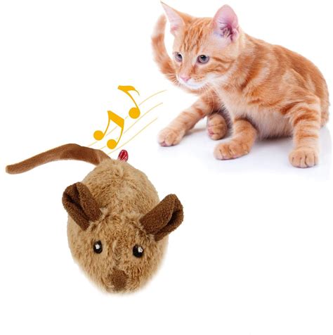 Gigwi Interactive Mouse Cat Toy Squeaky Cat Toy With Real