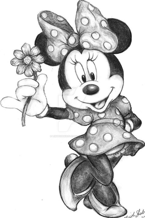 Pencil Drawings Of Minnie Mouse