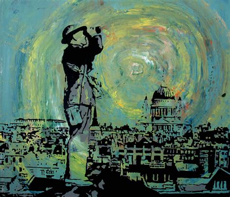 World War 2 Watchmen Over London During The German Air Raids Painting