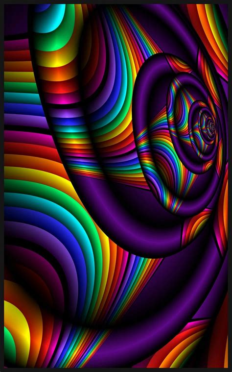 Intense Rainbow Colors Abstract Wallpaper Colorful Wallpaper Art