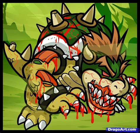 Learn how to draw bowser from super mario (super mario. How To Draw Zombie Bowser, Zombie Bowser by Dawn | Disney ...