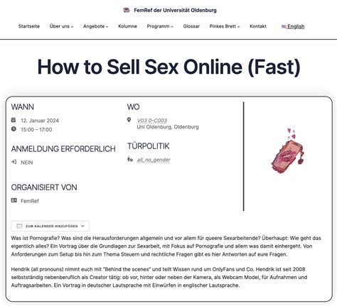 how to sell sex online kurs an der universität oldenburg uni essen fördert satanismus und