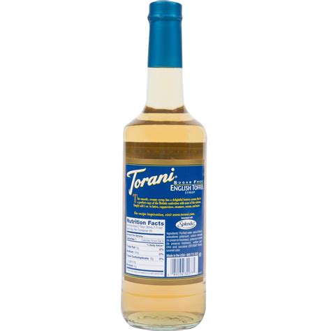 Torani Sugar Free English Toffee Syrup 750 Ml Bulk Mart Canada