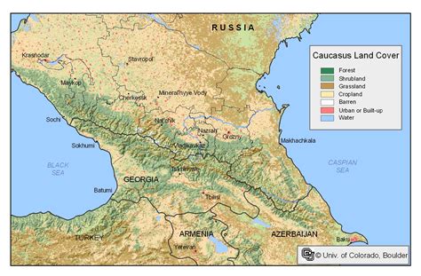 Caucasus Mountains On Map