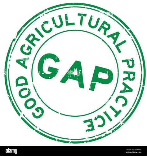 Grunge Green Gap Abbreviation Of Good Agricultural Practice Word