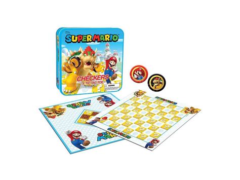 Super Mario Boardgame Checkers And Tic Tac Toe Mario Vs Bowser Collector