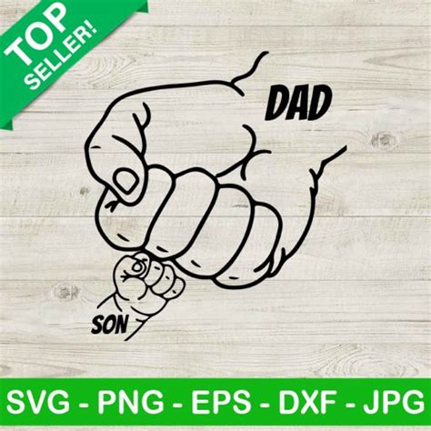 Dad And Son Fist Bump SVG Fist Bump SVG Father S Day SVG