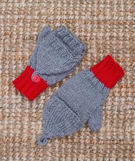 Learn how to knit mittens for a warm and cozy craft. free Flip-Top Kids' Mittens | Red Heart | Kids mittens ...