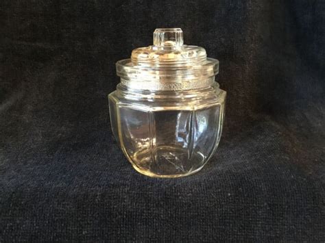 Vintage Hazel Atlas Clear Glass Jelly Jam Condiment Jar With Lid EBay