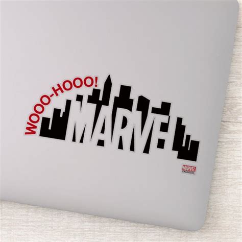 Spider-Man City Skyline Marvel Logo Sticker | Zazzle.com | Logo sticker