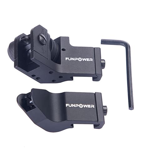 Funpower 45 Degree Offset Front And Rear Backup Iron Picatinny Sight