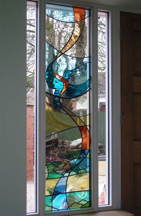 Abstract Kingfisher Panel Stained Glass Art Pinterest