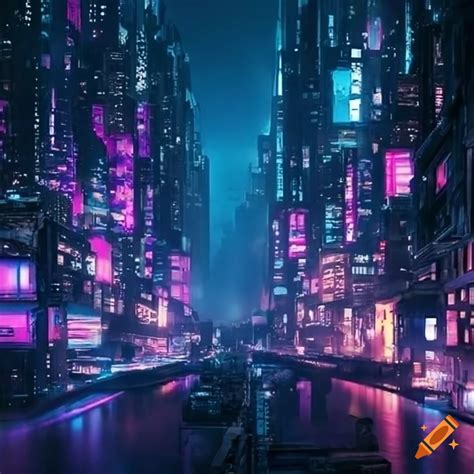 Ultra Realistic Futuristic Cyberpunk City At Night On Craiyon