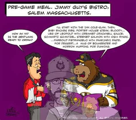 Mike Spicer Cartoonist Caricaturist Bruins Vs Blues Pre Game Meal