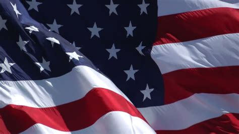 American Flag Usa Dramatic Waving Night In Wind Long Clip Hd Stock