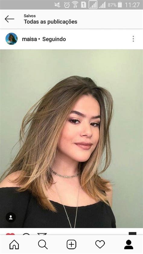 Pin De Isabela Maria Santos Ribeiro Em Cabelo Cabelo Escuro Com Luzes