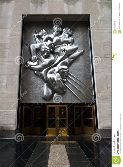 Art Deco Rockefeller Center New York City Editorial Image