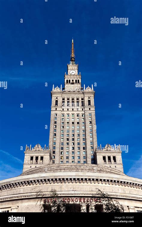 Palace Of Culture And Science Pałac Kultury I Nauki In Warsaw Poland