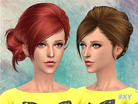 Skysims Hair 113 Sims Hair Sims Sims 4