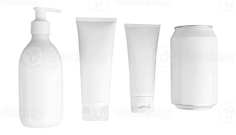 Set Of White Plastic Bottle Mockup 25254338 Png