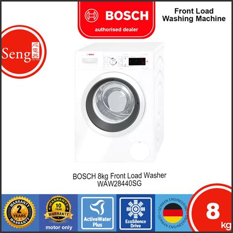 Bosch Serie 8 Front Load Washing Machine 8kg Waw28440sg Shopee Malaysia