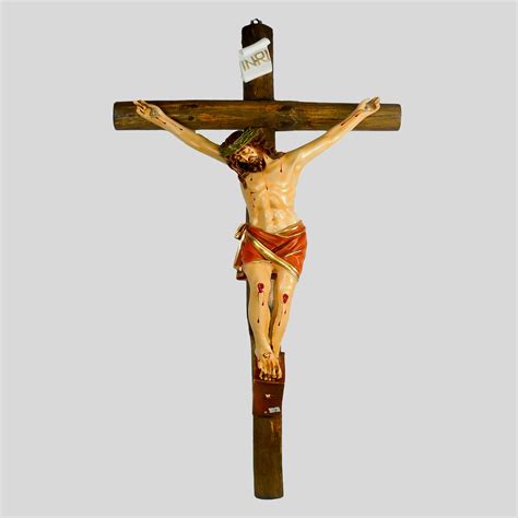 Jesus Christ On The Cross Wooden Trunk Mi Santuario